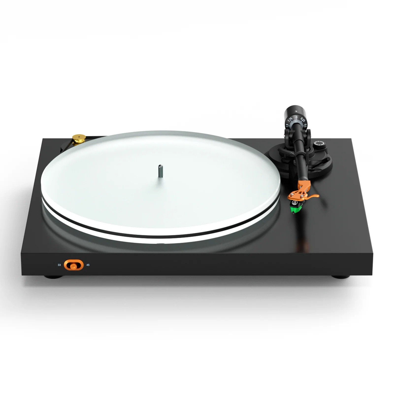 Fosi Audio LUNA 3: Pure Analog Turntable with VM95E Cartridge 8 The Fosi Audio LUNA 3 is a new turntable with a two-speed drive and an all-analog circuit without a built-in phono preamp.