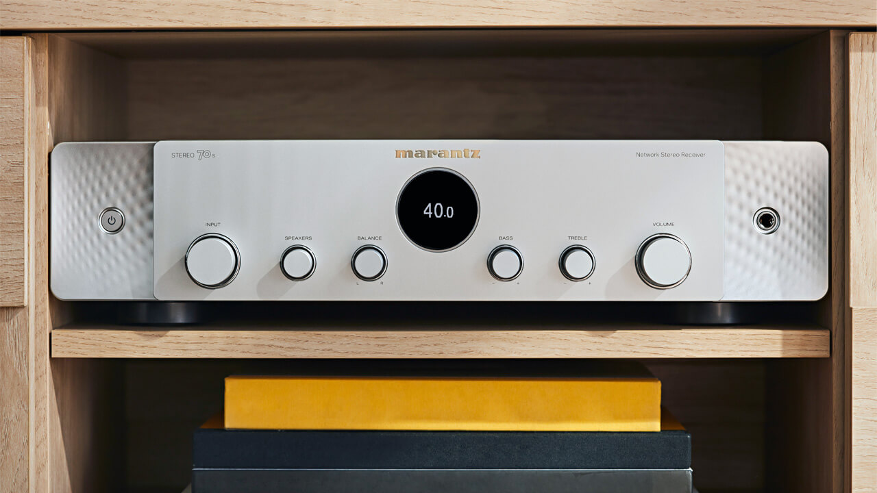 Marantz Model 70 integrated amplifier and CD 70 CD player in matching hi-fi system finishes