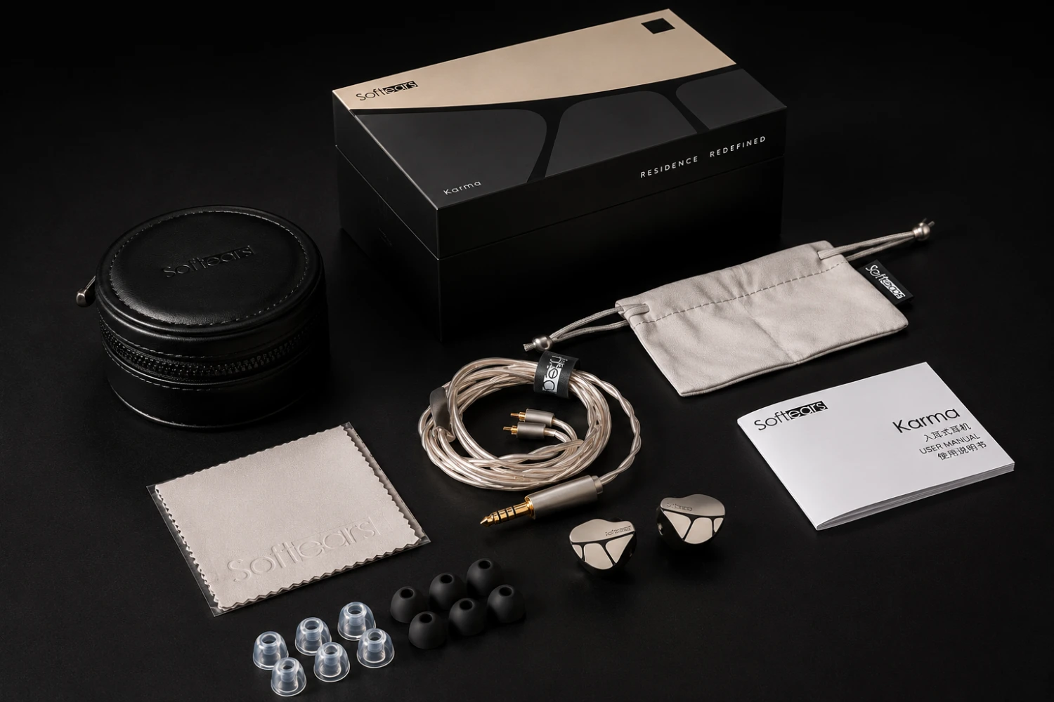 Softears Karma: Flagship IEM packs ten-driver hybrid design with titanium shells 10 The set includes a proprietary cable with high-purity 7N OCC copper conductors and a silver-plated coaxial dual-layer structure.