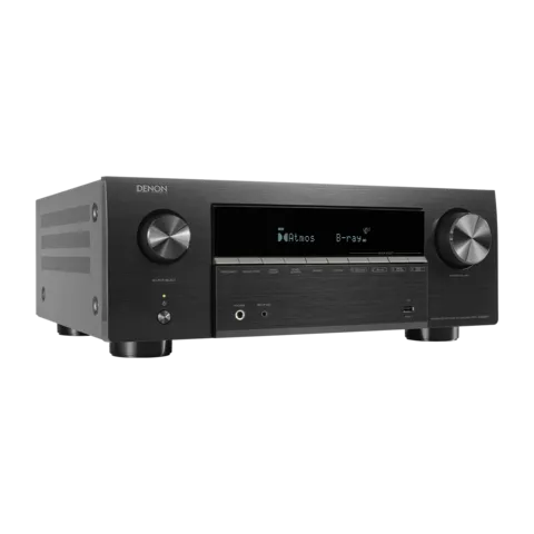 Denon AVC-X3900H Expands Home Cinema With 9.4 Channels, 8K HDMI and HEOS 8 Denon AVC-X3900H black AV receiver front panel