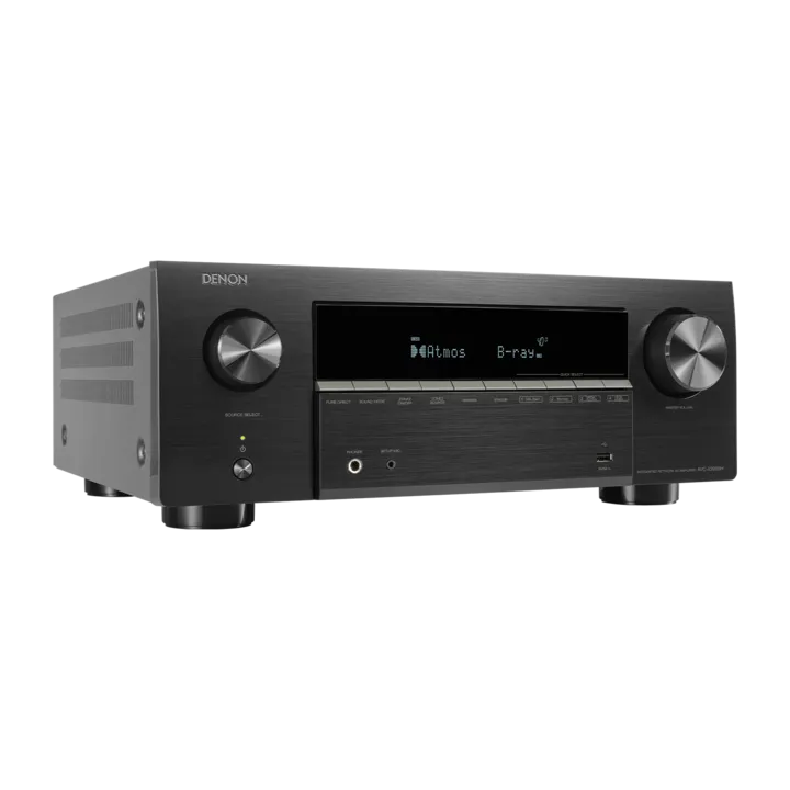 Denon AVC-X3900H Expands Home Cinema With 9.4 Channels, 8K HDMI and HEOS 9 Denon AVC-X3900H black AV receiver front panel