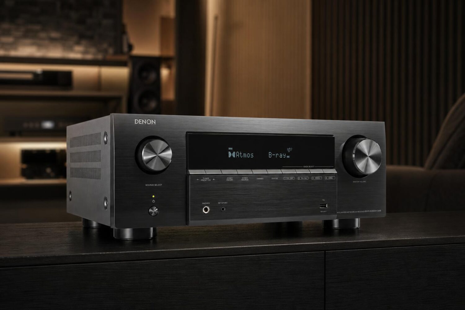 Denon AVR-X2900H DAB black AV receiver front panel
