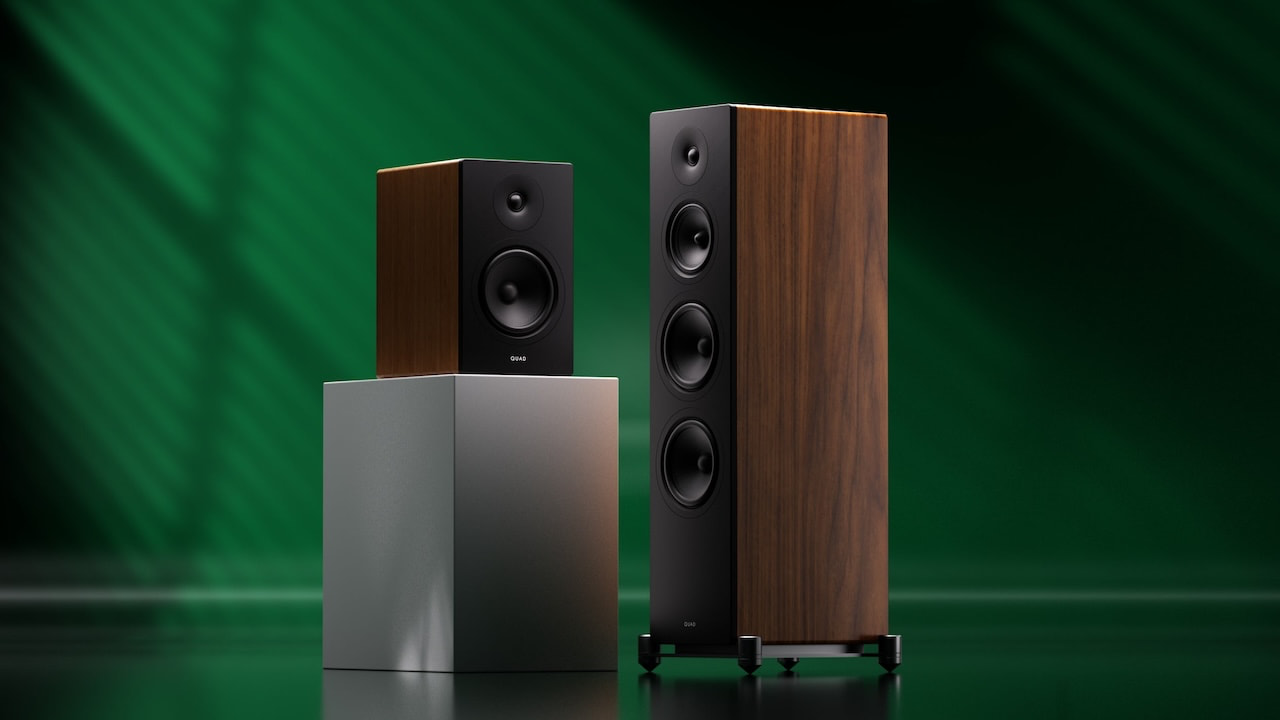 Quad Elegan Range Brings Kevlar Drivers to Two New Speakers 8 Quad Elegan 1 monitor and Elegan 2 floorstanding speakers