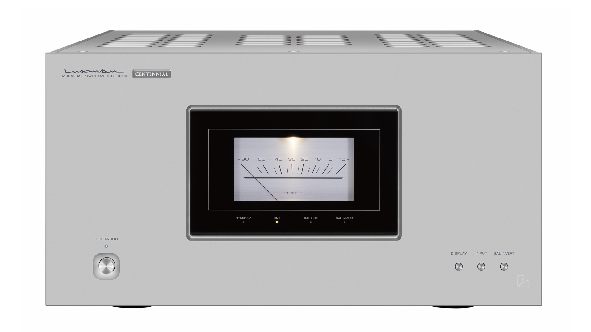 Luxman B-100 Centennial Brings Class A Power to a Flagship Mono Design 9 Luxman B-100 Centennial flagship mono power amplifier