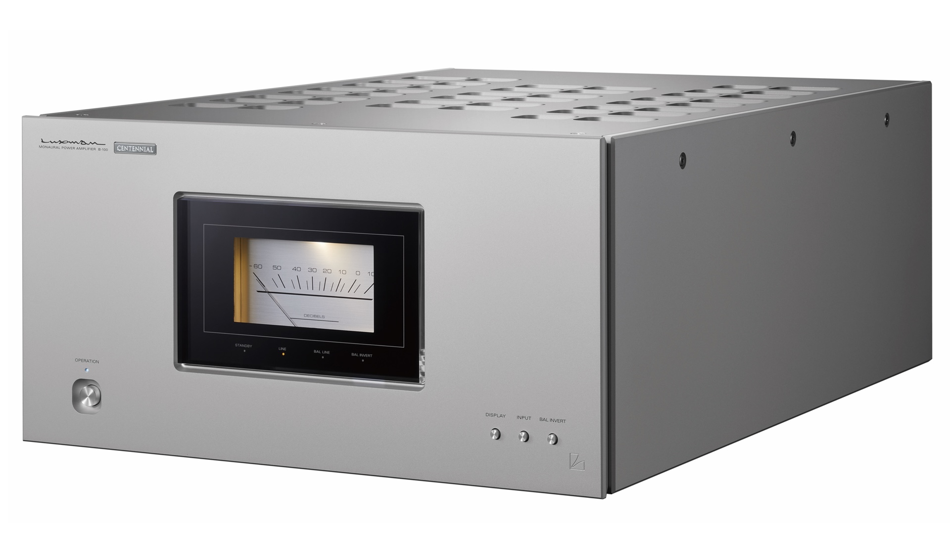 Luxman B-100 Centennial Brings Class A Power to a Flagship Mono Design 11 Luxman B-100 Centennial flagship mono power amplifier