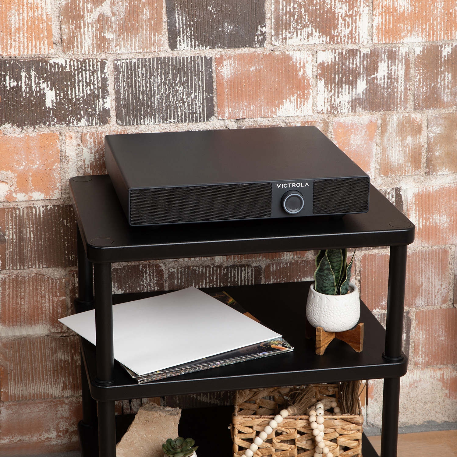 Victrola Soundstage Active Speaker Fits Beneath a Turntable 8 Victrola Soundstage active speaker designed for placement beneath a turntable