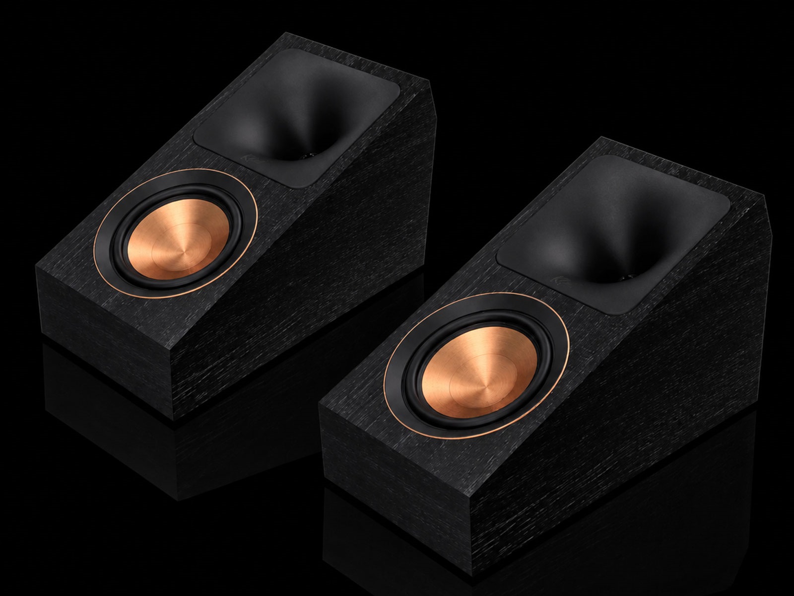 Klipsch Reference Premiere III speakers in ebony and walnut finishes