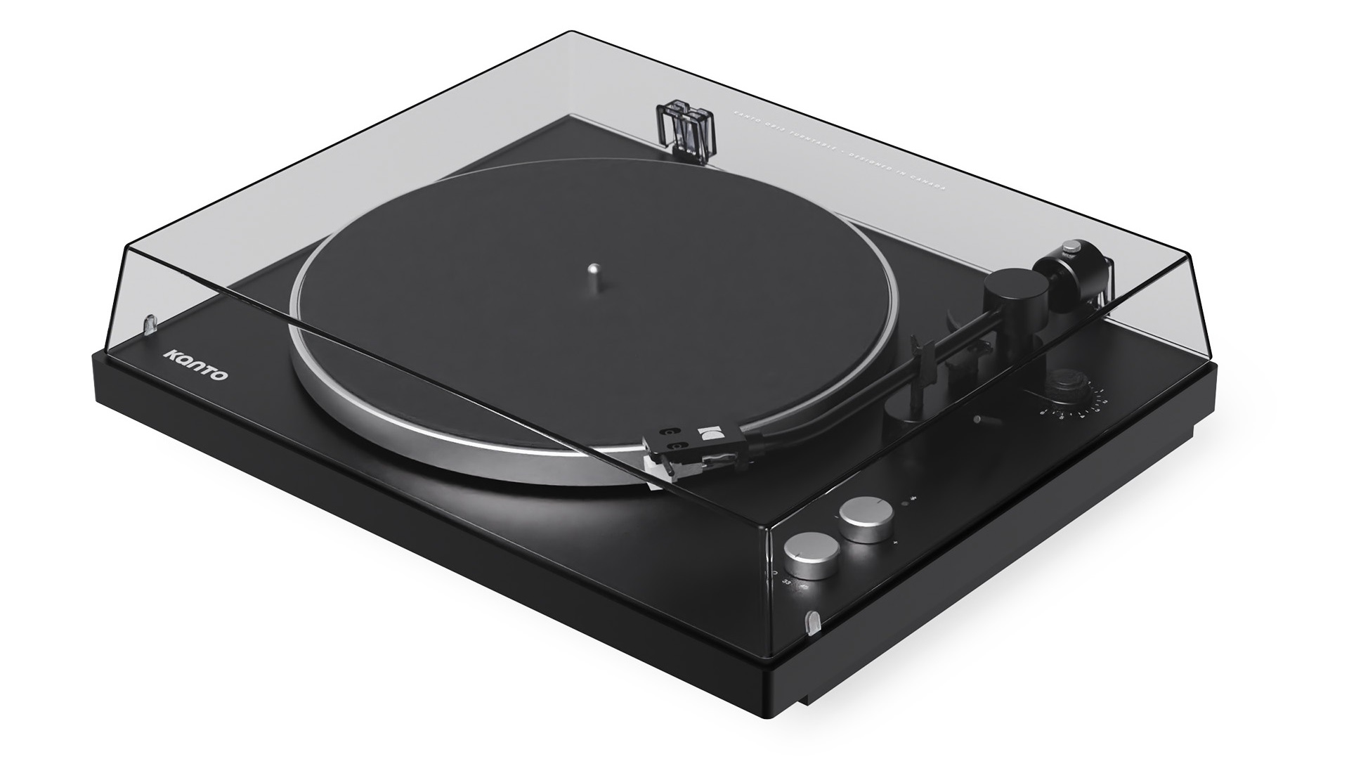 Kanto Obi3 2nd Gen Brings Active Speed Control to Entry-Level Vinyl 11 Kanto Audio Obi3 2nd Gen belt-drive turntable with aluminum platter and J-shaped tonearm