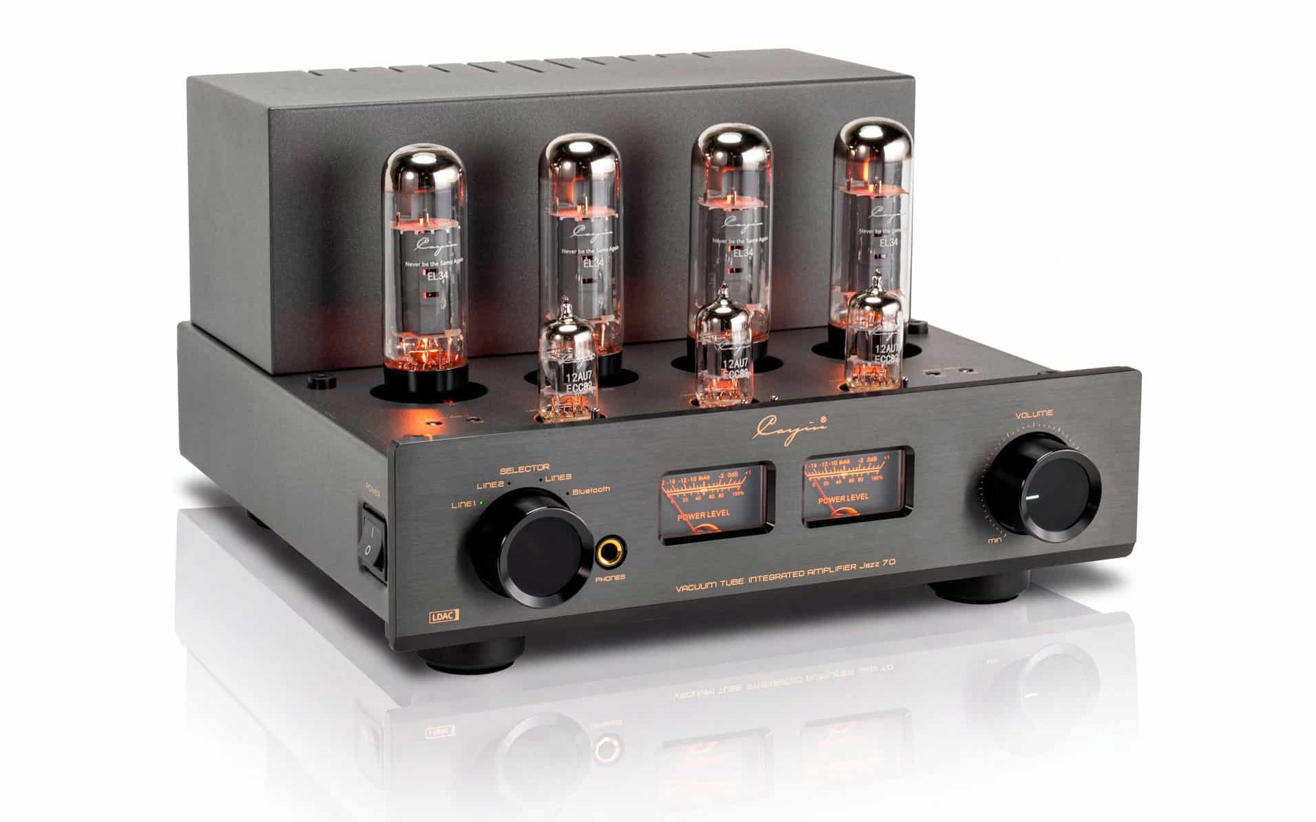 Cayin Jazz 70 Combines EL34 Tube Power With Bluetooth 8 Cayin Jazz 70 integrated EL34 tube amplifier with dual VU meters