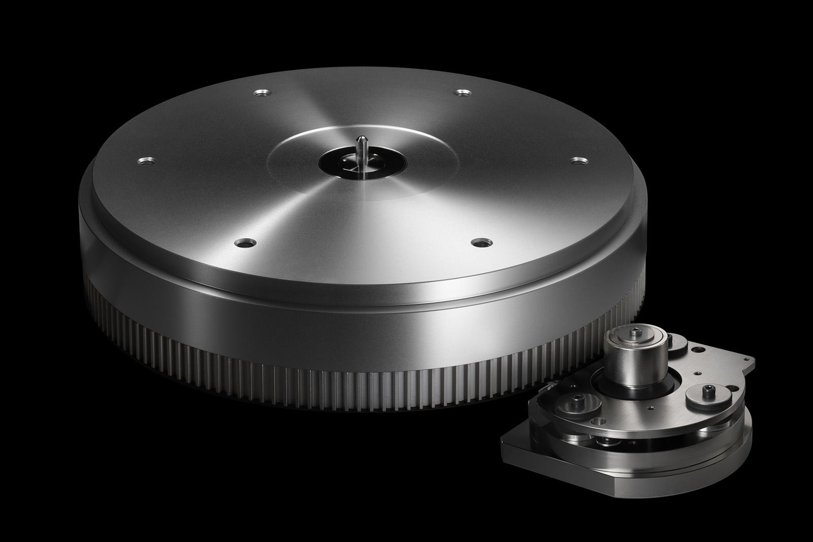 Esoteric T-01 Brings Magnetic Drive to a More Compact Turntable 10 Esoteric T-01 turntable with aluminum platter and external power supply