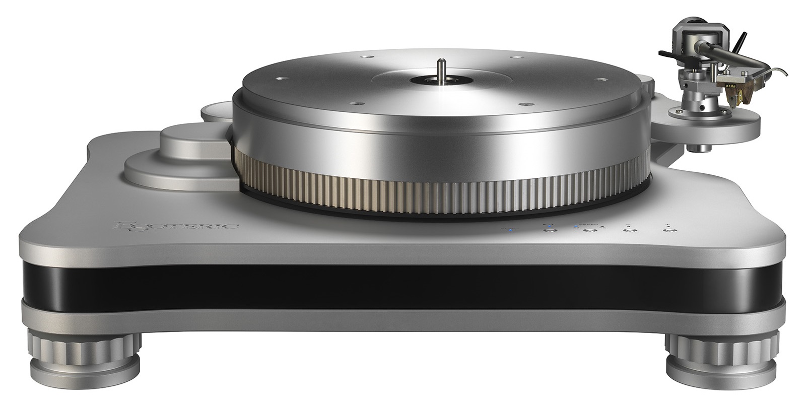 Esoteric T-01 Brings Magnetic Drive to a More Compact Turntable 9 Esoteric T-01 turntable with aluminum platter and external power supply