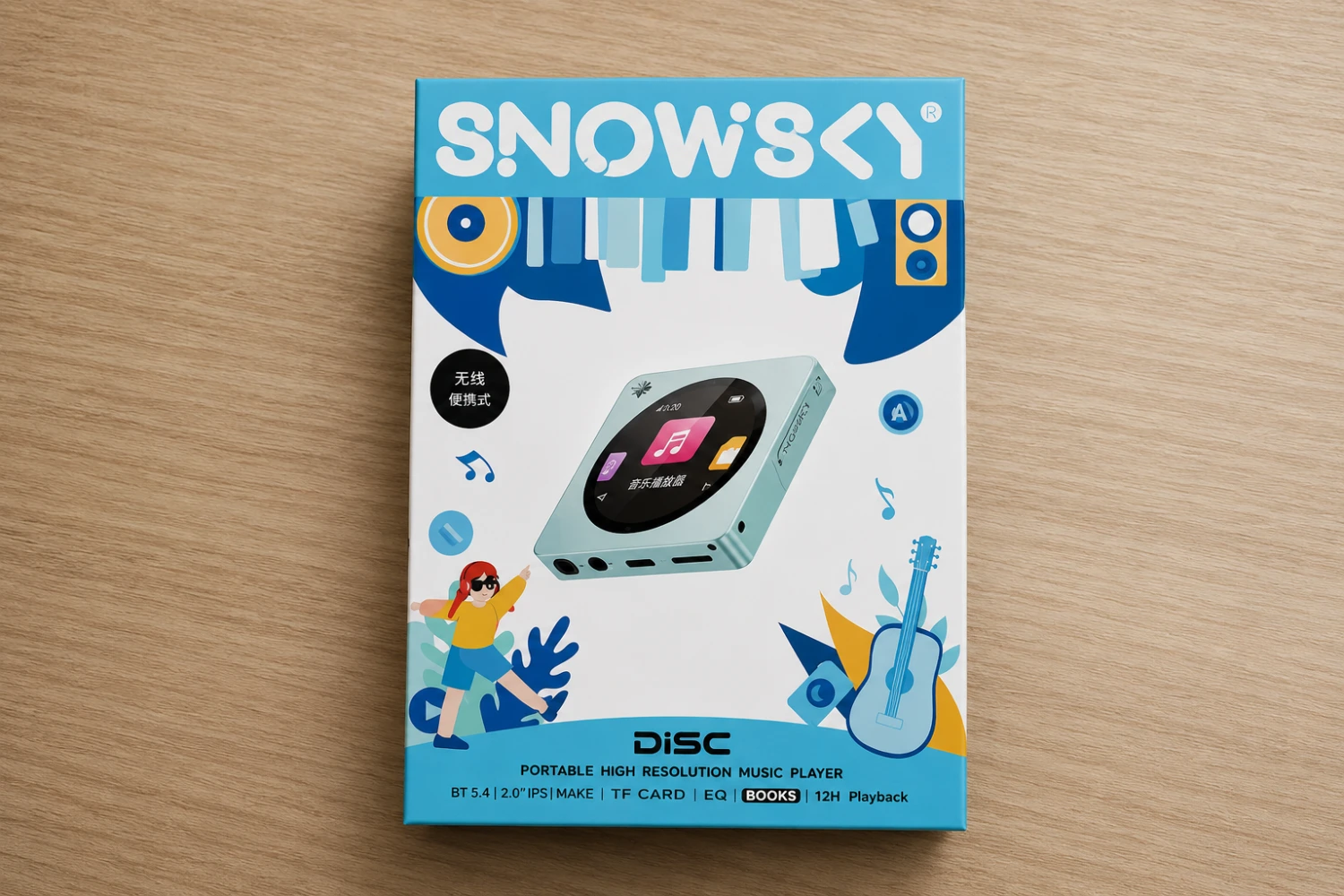 FiiO Snowsky Disc Review: Hi-Res Ambition Meets CD-Inspired Design 11 Compact dimensions and an unconventional square design help the Snowsky Disc stand apart from traditional screen-led portable audio players.