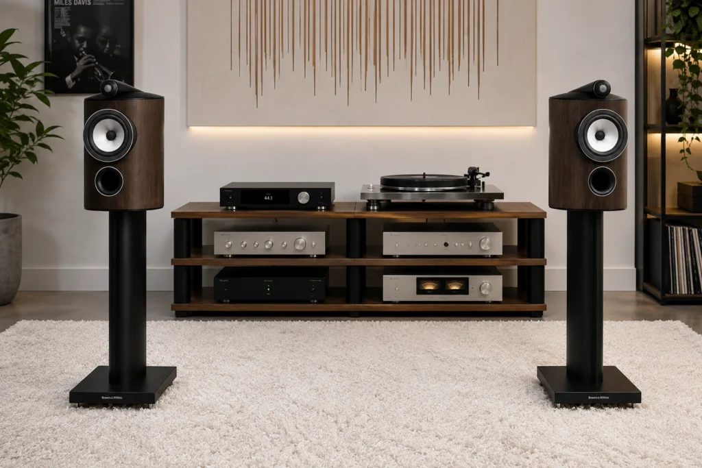 Which Speaker Should You Buy? Five Strong Hi-Fi Paths Compared 11 The Bowers & Wilkins 805 D5 is the smallest member of the new 800 Series Diamond D5 range, combining a revised Tweeter-on-Top assembly with a Continuum driver and resonance-controlled cabinet.