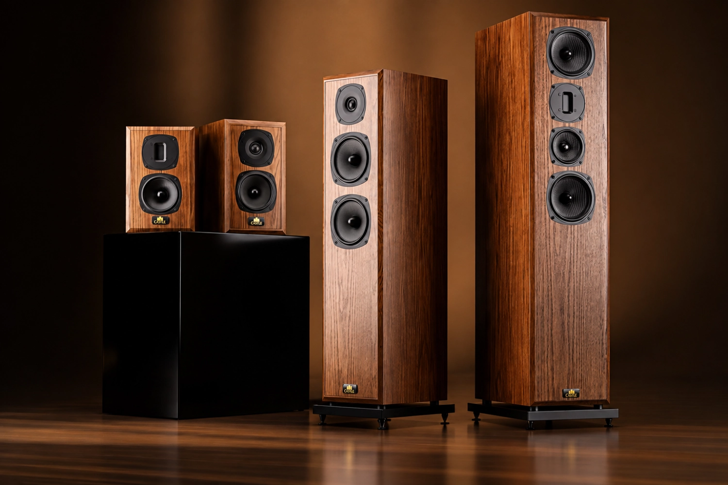 Castle Acoustics has added four British-made loudspeakers across its new Tintagel and Walmer ranges, combining in-house acoustic engineering with handcrafted, real-wood veneer cabinets.