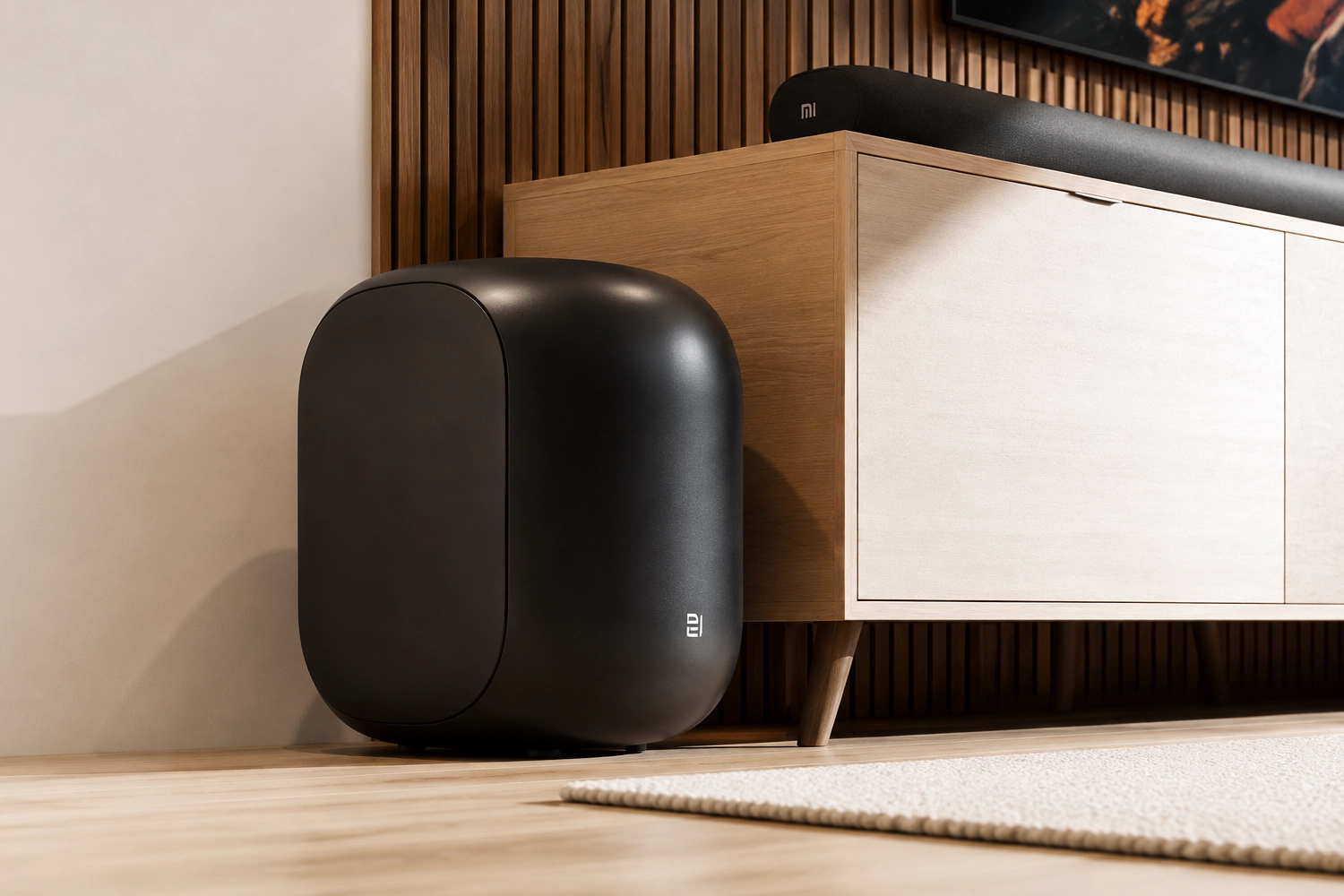 The Bluesound Pulse Sub is a compact wireless active subwoofer featuring dual opposed 6.5-inch woofers, 350-watt amplification and BluOS integration.