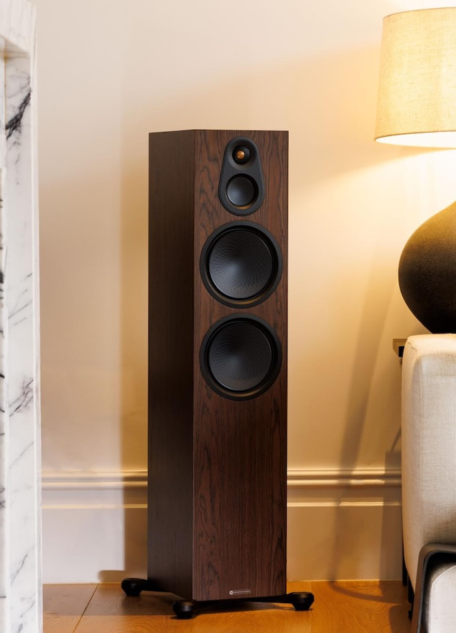 Monitor Audio Silver Series 8G Expands Across Stereo and Dolby Atmos 9 Monitor Audio Silver 500 8G floorstanding speaker in European Walnut
