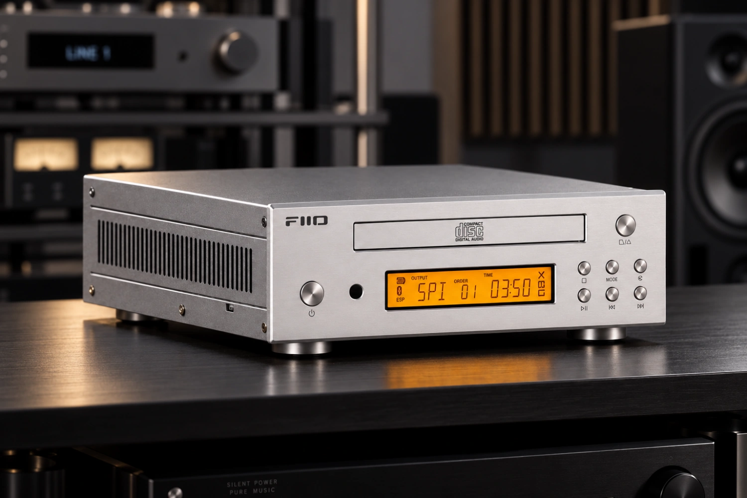 FiiO DP11 Combines Compact CD Playback, USB Ripping and Digital Outputs 1 FiiO’s compact DP11 CD player can operate with an amplifier or external DAC while also offering USB connectivity and direct WAV ripping.