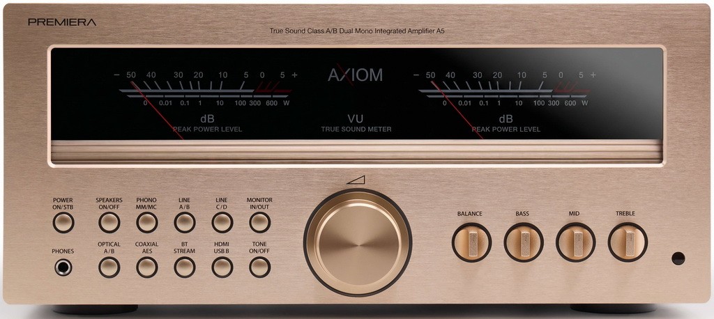 Premiera Goes All-In on Class AB With the 275W A5 Axiom 2 The Premiera A5 Axiom delivers up to 275 watts per channel into 4 ohms from its dual-mono Class AB architecture.