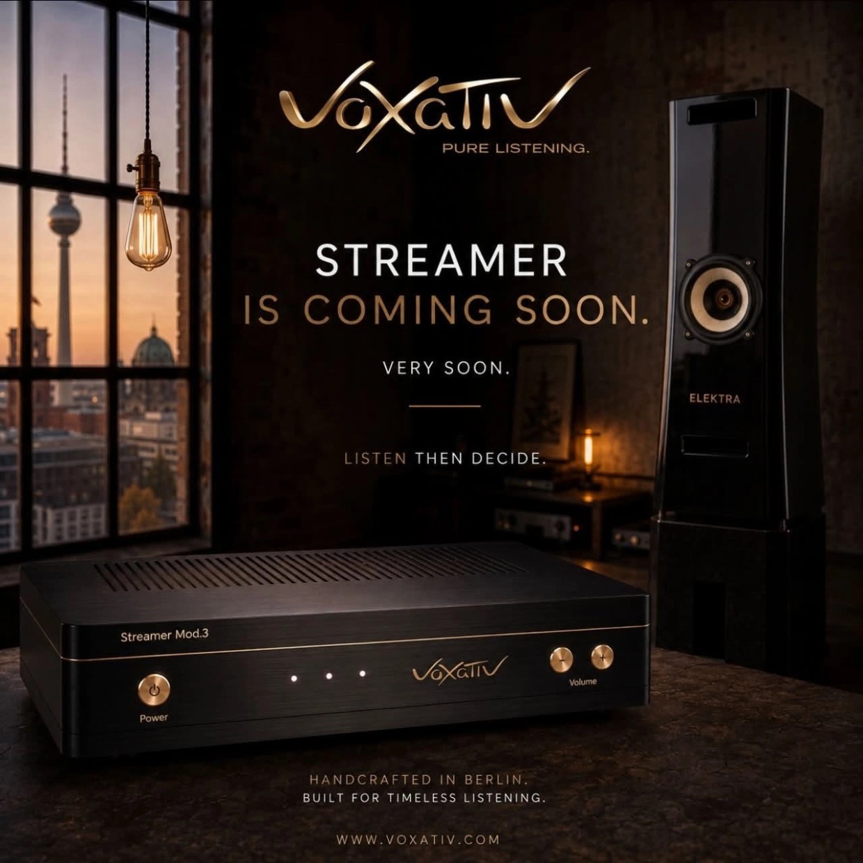 Voxativ Streamer Combines Dual ESS DACs With High-Resolution Playback 2 The new Voxativ Streamer brings uncompromising, high-quality technology to digital music, according to the manufacturer.