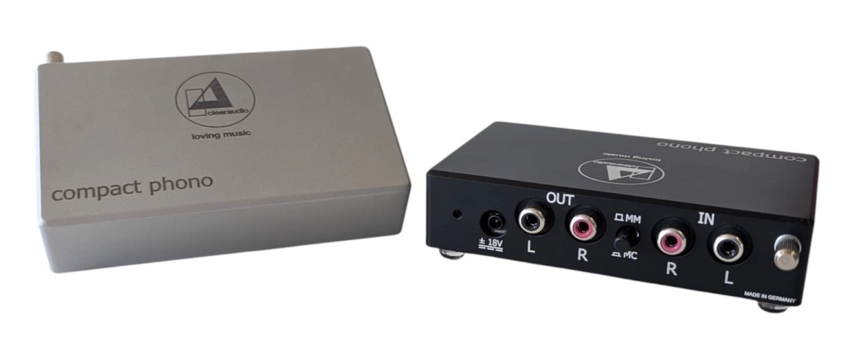Clearaudio Compact Phono Brings MM and MC Support to a Tiny Chassis 3 Clearaudio Compact Phono preamplifier in its compact metal enclosure