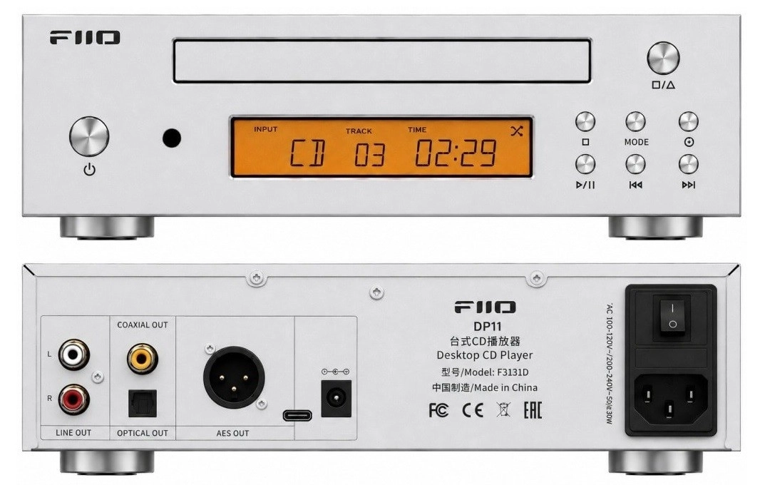FiiO DP11 Combines Compact CD Playback, USB Ripping and Digital Outputs 3 FiiO DP11 compact desktop CD player