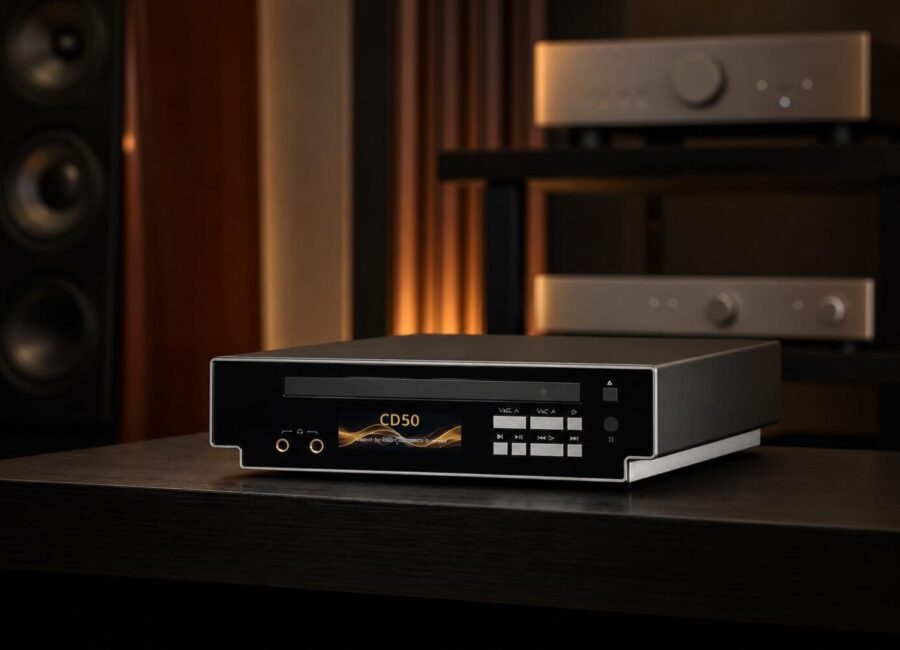 Shanling CD50 Packs DAC and Balanced Headphone Power Into a Compact CD Player 6 Shanling CD50 compact CD player with front display, disc tray and headphone outputs
