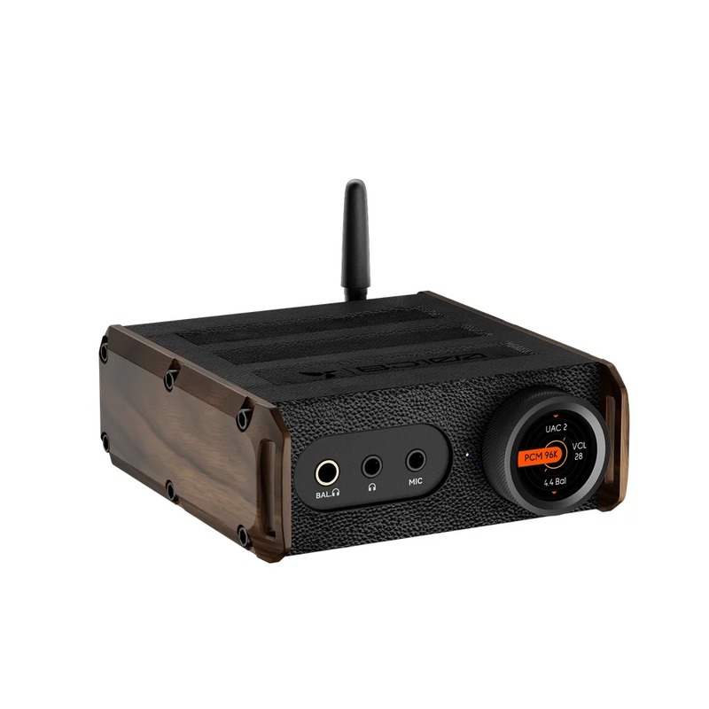 The HiBy BD100 combines dual Cirrus Logic CS43198 DACs with balanced headphone amplification in a compact desktop chassis.