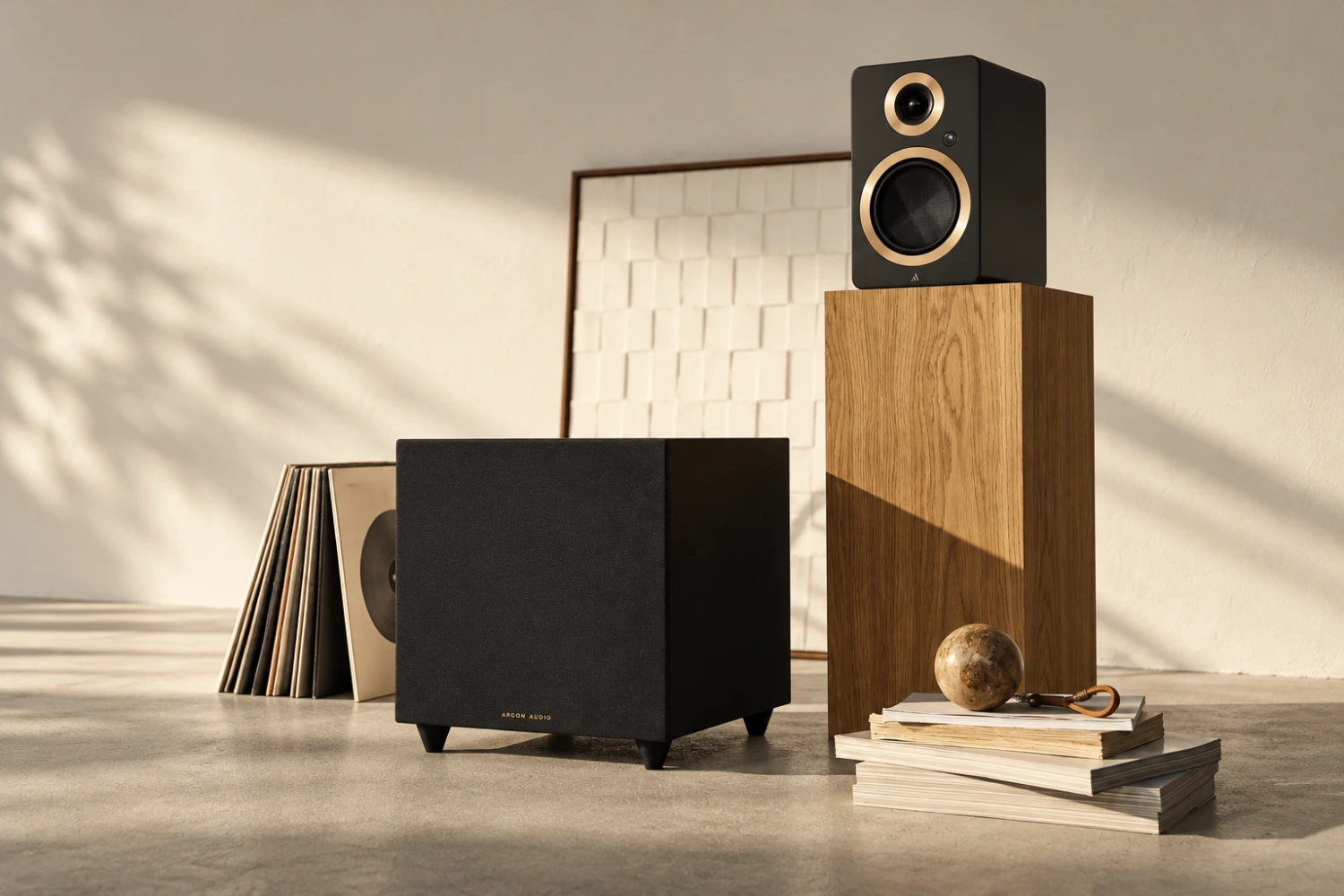 The Argon Audio BERLIN SUB 12 is a sealed, down-firing subwoofer featuring Pascal Class D amplification, extensive DSP controls and optional MATRIX wireless operation.