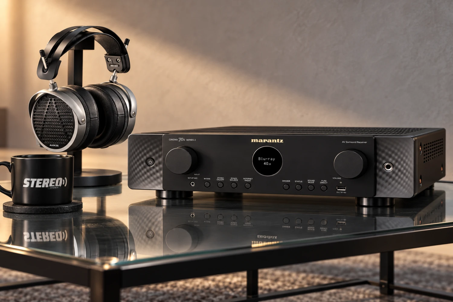 The Marantz CINEMA 70s Series 2 combines seven-channel amplification, immersive audio, HEOS streaming and advanced HDMI gaming features in an 11 cm-tall enclosure.