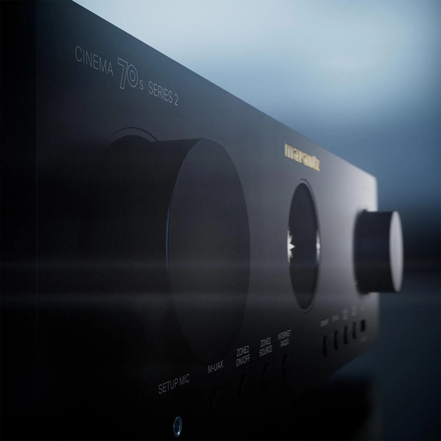 Marantz CINEMA 70s Series 2 Fits Seven-Channel AV Into a Slim Chassis 8 CINEMA 70s SERIES 2 is an exclusive and powerful home cinema receiver that takes up minimal space and gives you great experiences, regardless of whether it's movies, music or gaming on the menu.