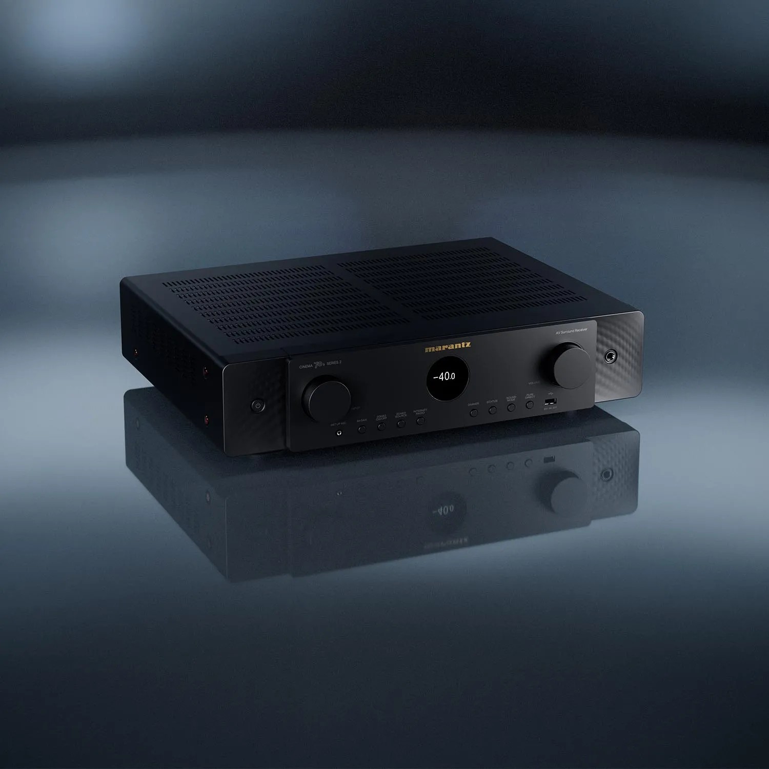 Marantz CINEMA 70s Series 2 Fits Seven-Channel AV Into a Slim Chassis 10 At just 11 cm high, the CINEMA 70s SERIES 2 looks incredibly compact and elegant on your shelf, and it's a godsend for those of you who dream of a true home cinema without having to buy a large device.