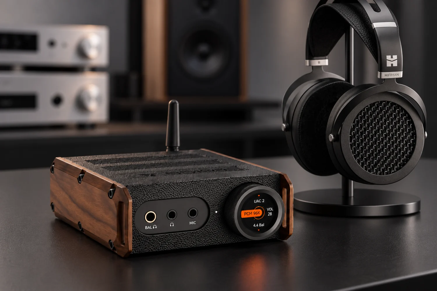 The HiBy BD100 is a compact desktop DAC and headphone amp with dual CS43198 DACs, 4.4mm balanced output, Bluetooth 5.4 and over 1W of power.
