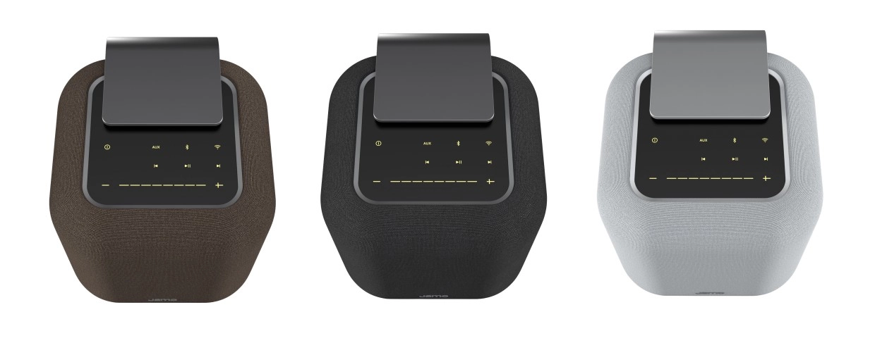 Jamo Hyg 5 Makes the Wireless Speaker Part of the Room 25 Top views of three Jamo speakers showing illuminated controls and volume scales