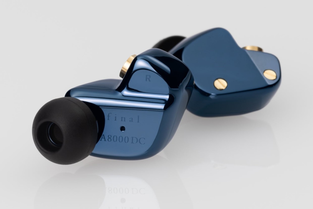 Final Reworks Its Flagship-Style A8000 DC Around Magnesium 24 Close-up of Final A8000 DC earpieces showing branding and right-channel marker