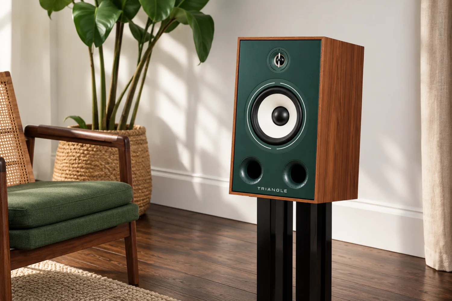 The $999 Borea BR05 becomes Triangle’s highest-priced Borea standmount, combining a large 21cm mid/bass driver with room-conscious placement features.